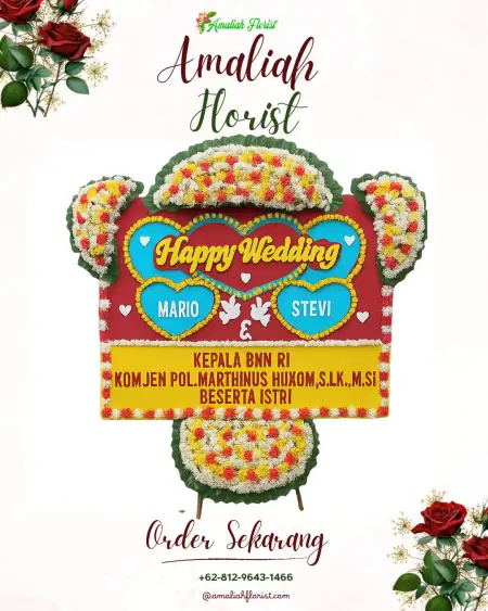 Papan Bunga Pernikahan Glagahwero